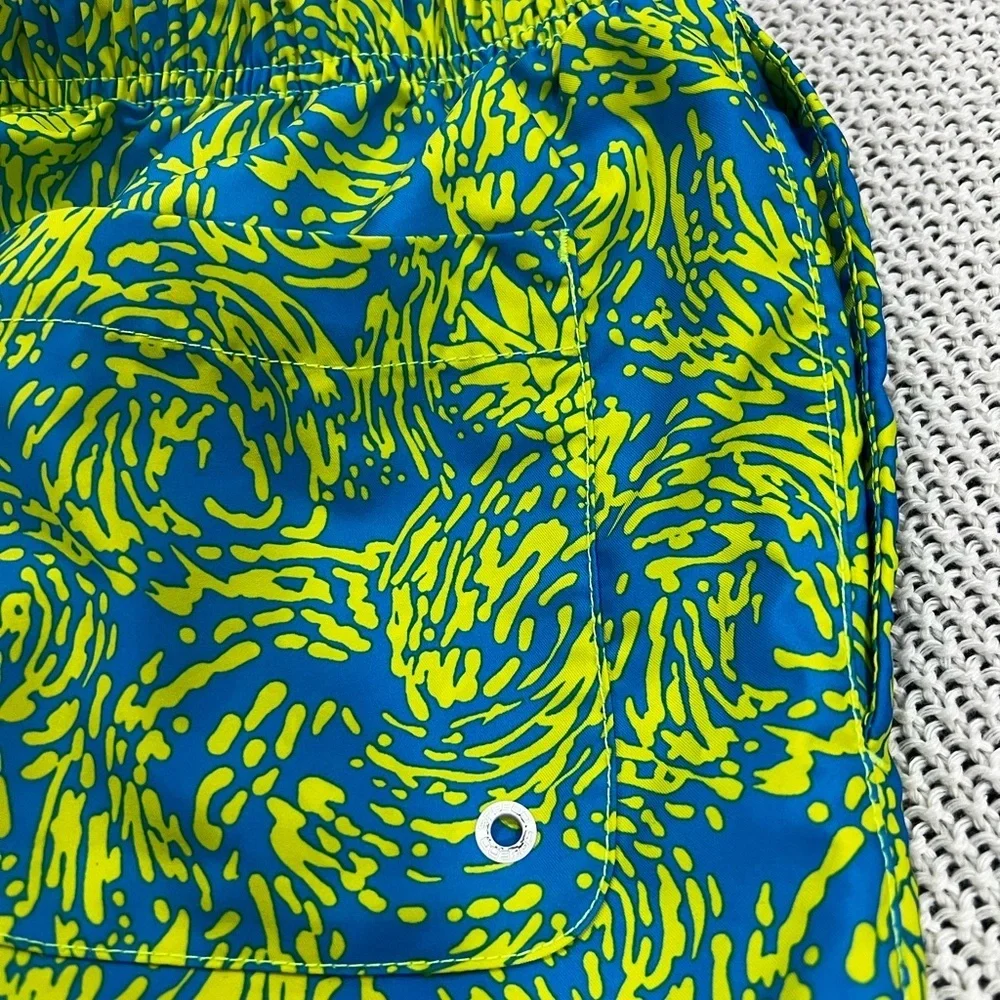 Speedo Blue and Yellow Patterned Swim Trunks